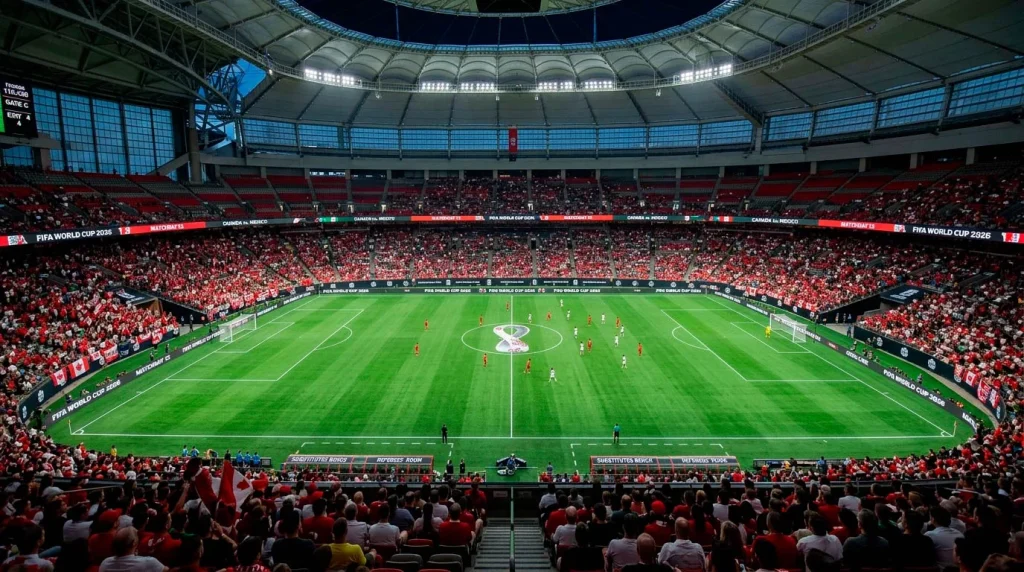 World Cup 2026 Group B featuring Canada, Switzerland, Qatar and Bosnia national team crests