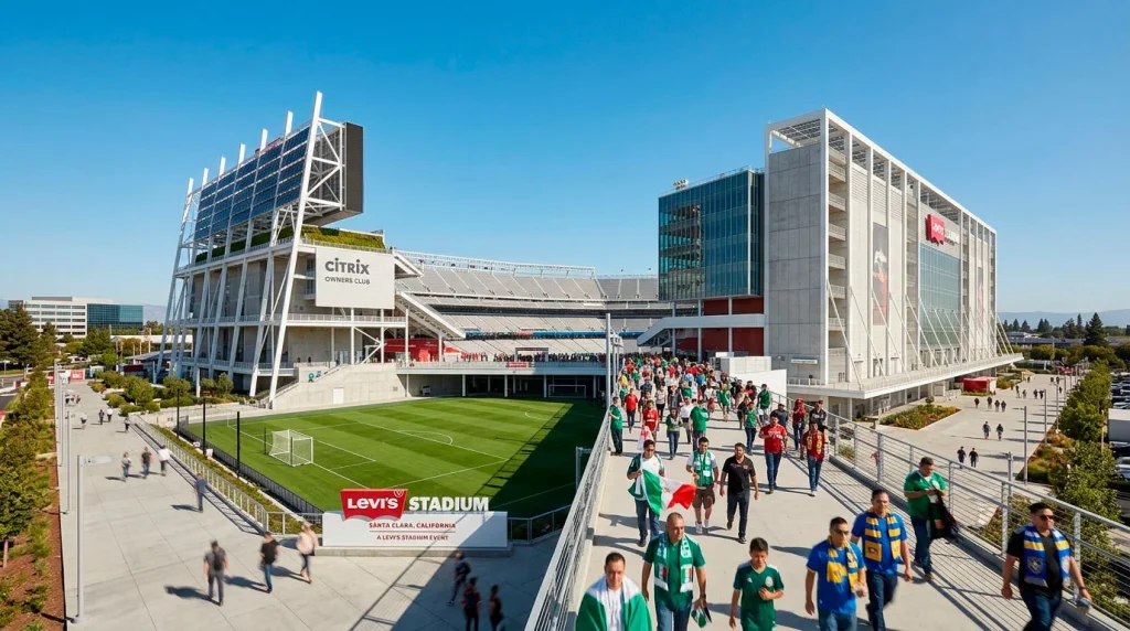 Levi's Stadium in Santa Clara California exterior view showing the World Cup 2026 venue