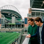 Lumen Field Stadium in Seattle Washington exterior view showing the World Cup 2026 venue